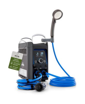 Propane Water Heater and Shower Pump, Rechargeable Camping Heater with Shower Head Attachment