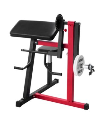2-in-1 Preacher Curl and Tricep Extension Machine for Home Gym