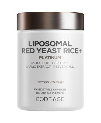 Liposomal Yeast Rice Platinum, CoQ10, Berberine, Garlic, Grape Seed, Resveratrol, 90 Count