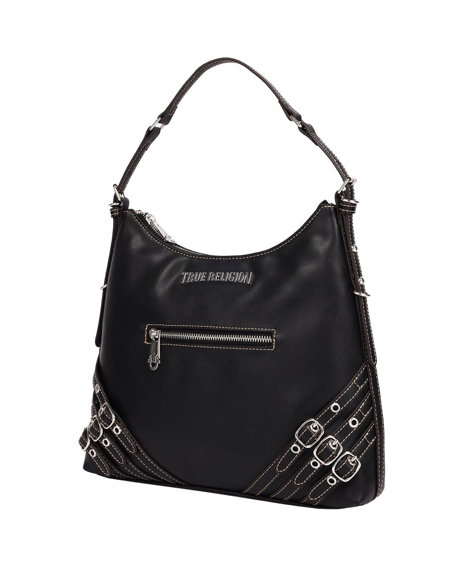 Women's Triple Straps Large PU Hobo Bag