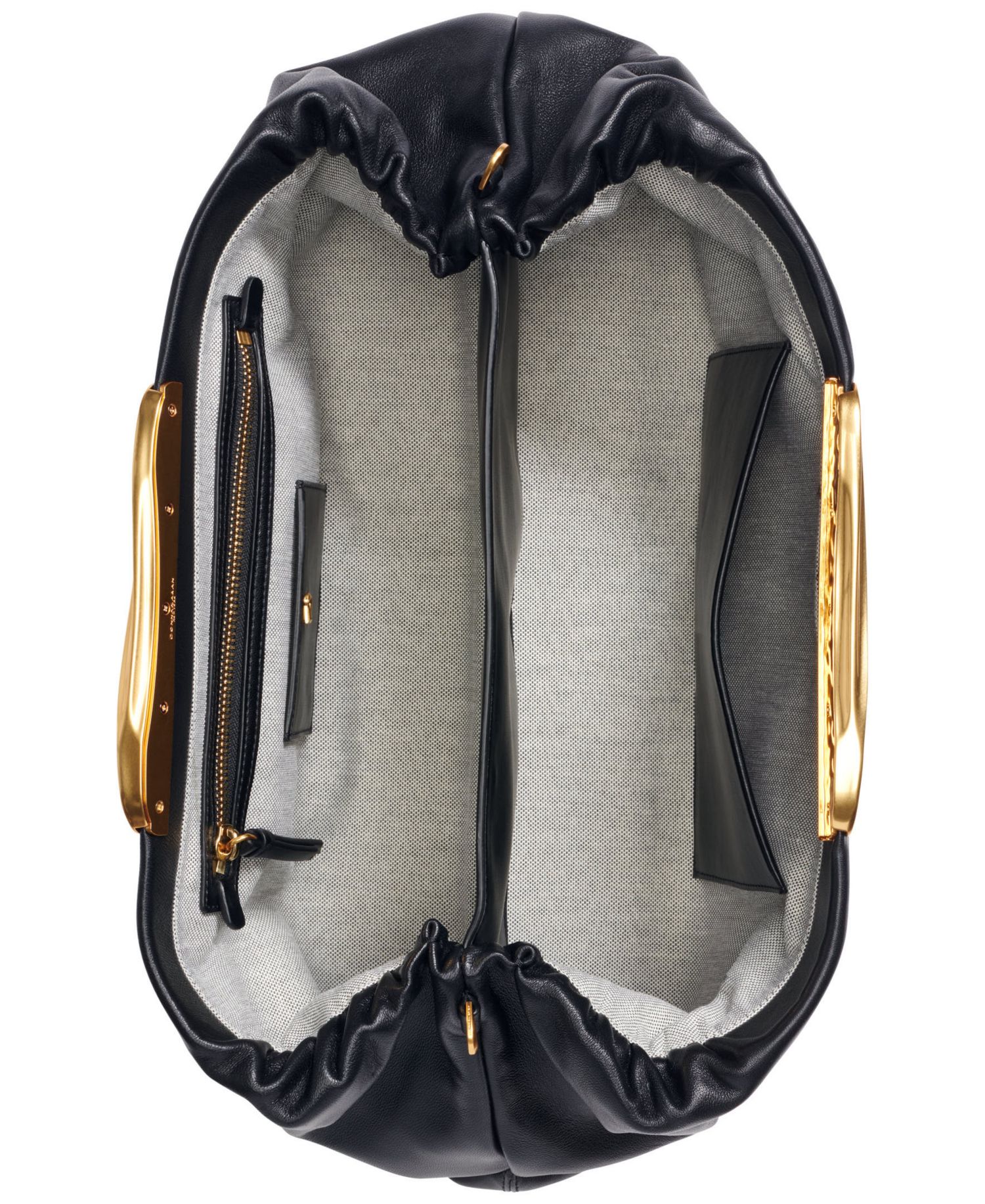 Poplin Extra-Large Leather Clutch Handbag