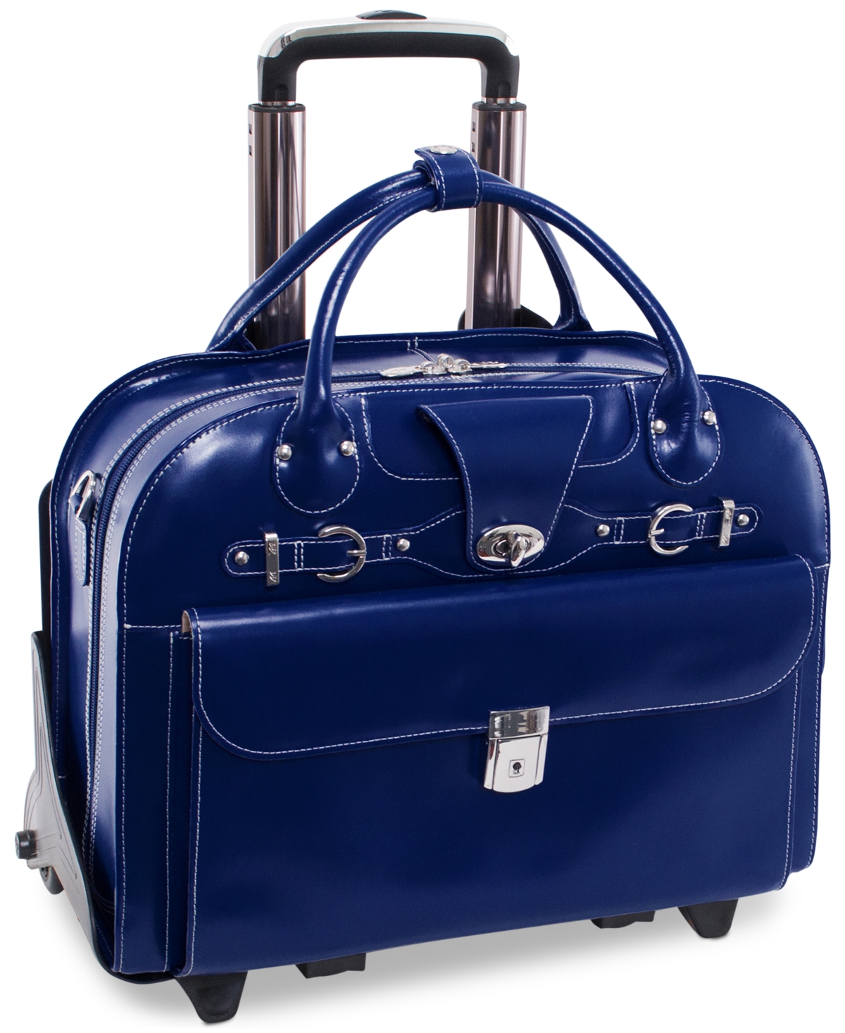 Roseville Detachable Wheeled Briefcase - Navy