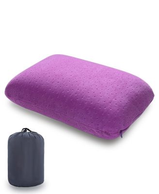 Memory Foam Travel Camping Pillow Soft Removable Washable Cover Lightweight Easy Carry
