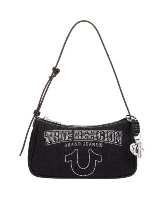 Women's Bling Logo Denim Shoulder Bag