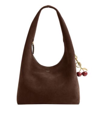 Brooklyn Suede Zipper Medium Shoulder Handbag
