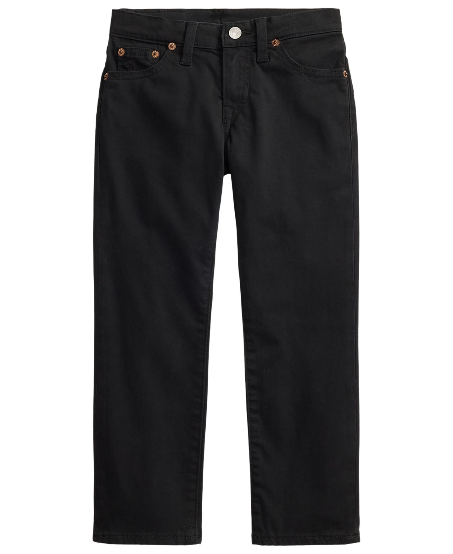 Детские брюки Polo Ralph Lauren Sullivan Slim из стретч-сатина, 2T-7, цвет: Чёрный — фото 1