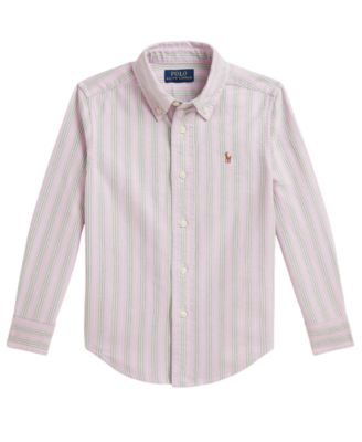 Boys' 2T-7 Striped Long-Sleeve Oxford Shirt