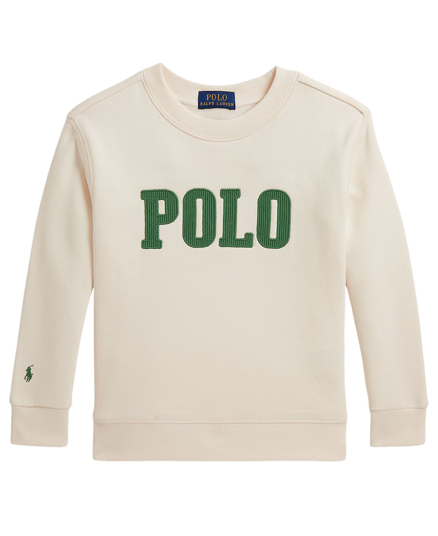 Свитшот Polo Ralph Lauren Logo Fleece Sweatshirt для мальчиков, цвет: Кремовый — фото 1