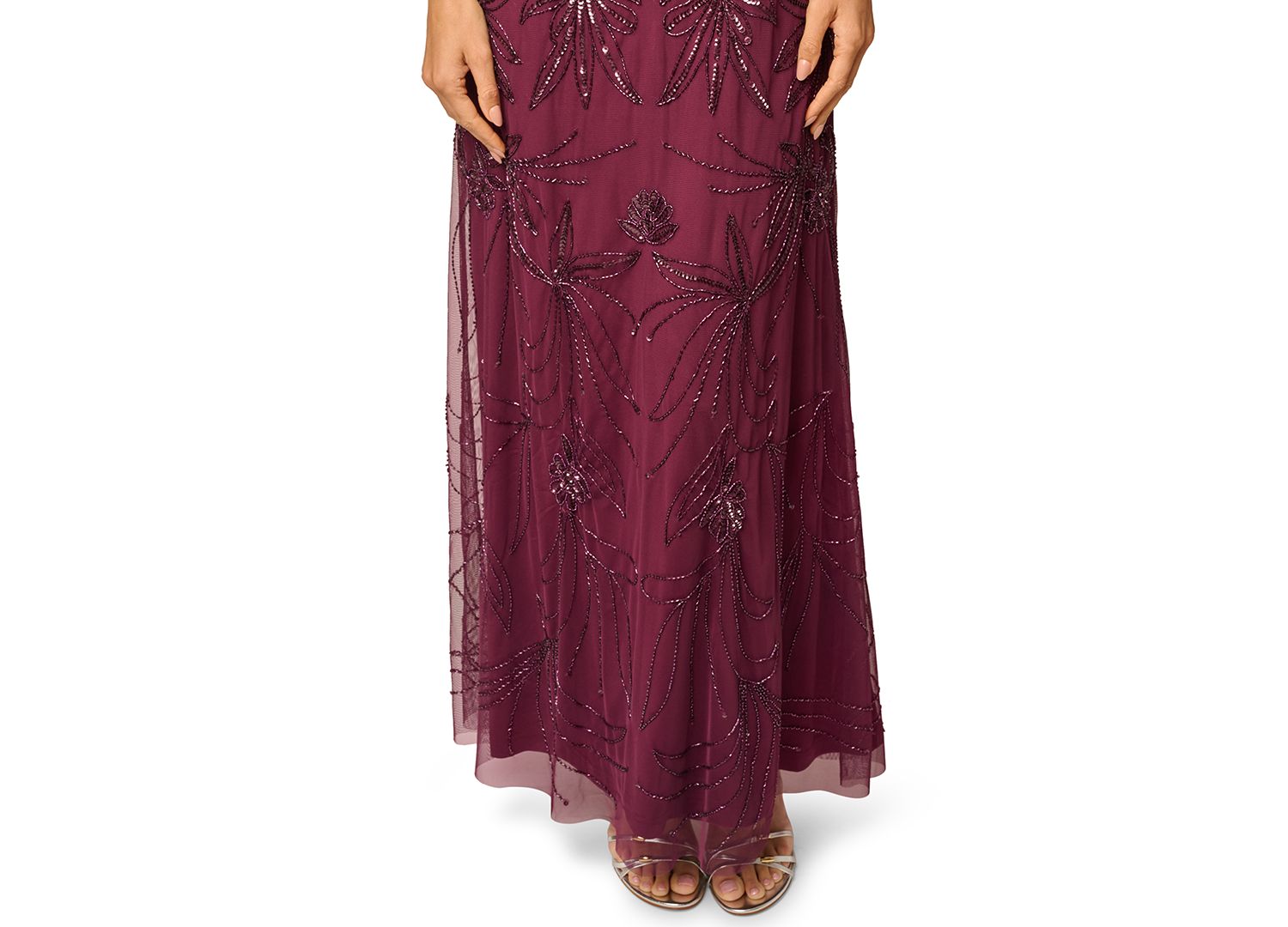 Women's Beaded Bloused-Waist Dress