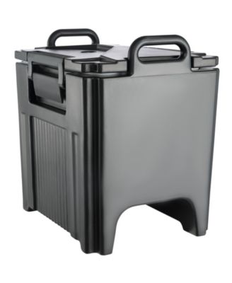 Insulated Beverage Dispenser, 10 Gallon, Non-Electric Hot and Cold Drink Server with Two-Stage Faucet