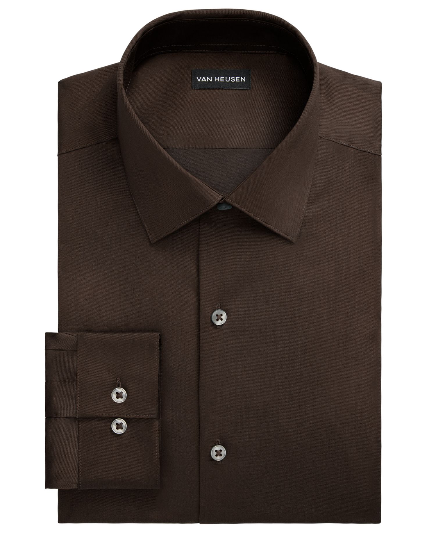 Men's Wrinkle Stretch Square Cuff Dress Shirt