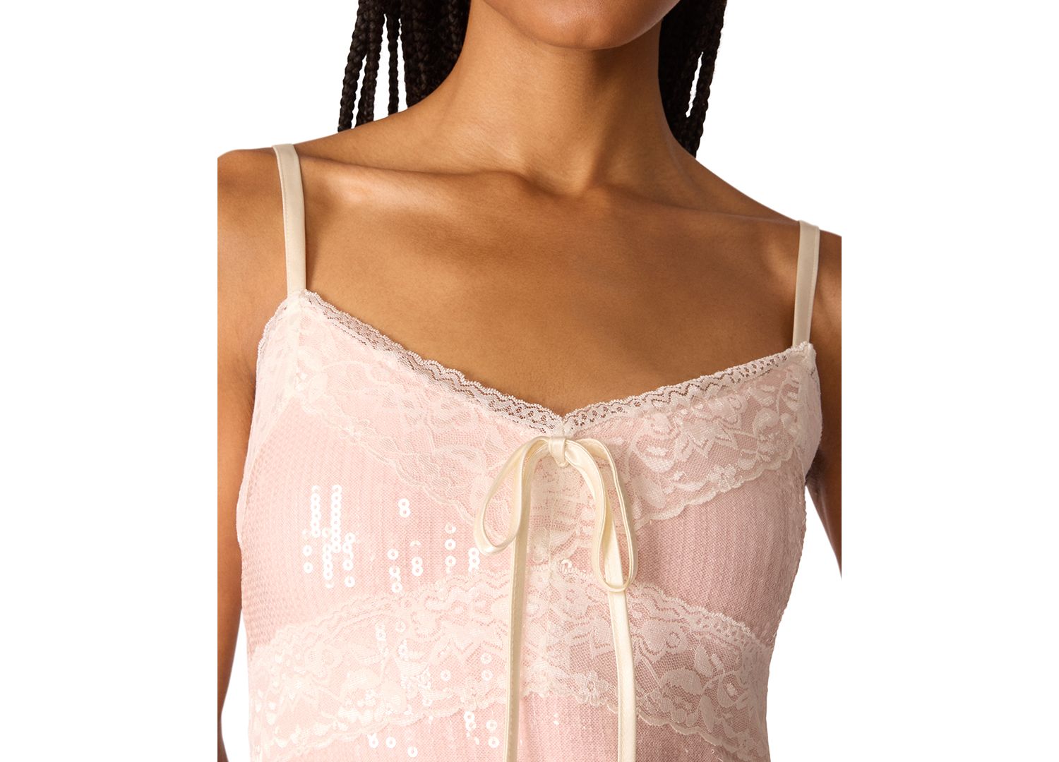 x Paris Hilton Juniors' Sequin & Lace Mini Dress