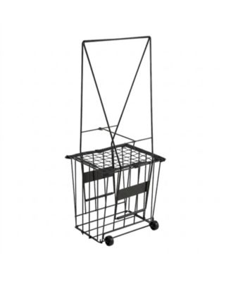 Tennis and Pickleball Ball Hopper Cart with Wheels, Holds 75 Balls
