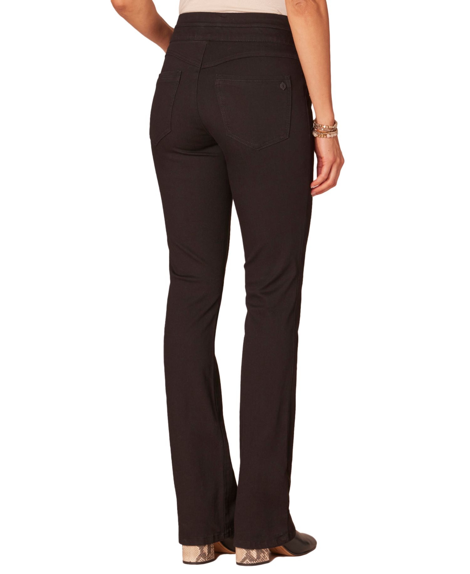 Petite "Ab"solution Pull-On High-Rise Bootcut Jeans