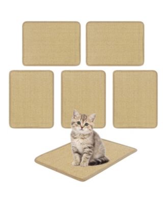 12-Piece Cat Scratcher Mat Set 16 x 12 Inch Sisal Scratching Pads with Anti-Slip Backing