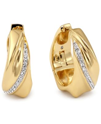 Crystal Hinged Hoop Earrings