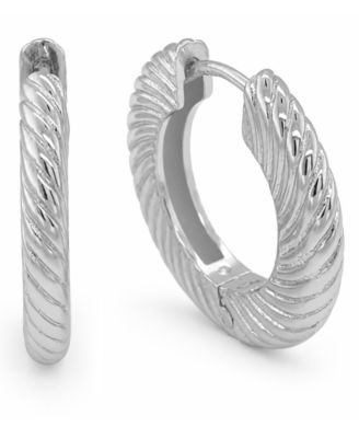 Textured Hinged Hoop Earrings