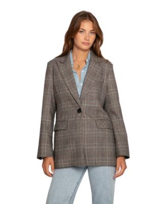 Women's Paris Grid Single Breasted Blazer