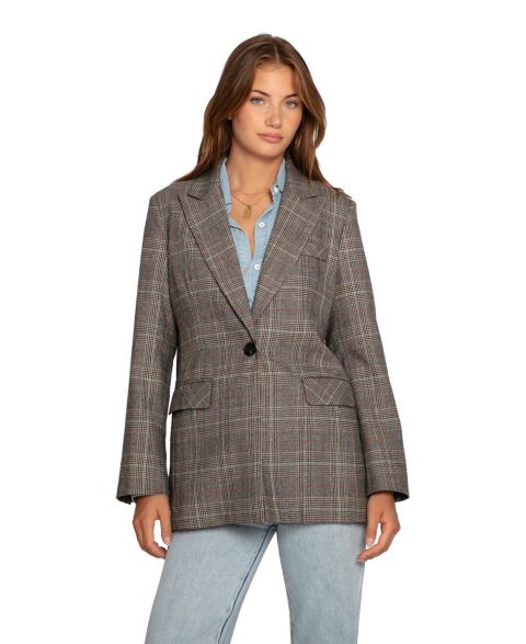 Женский пиджак Belle & Bloom Paris Grid Single Breasted Blazer, цвет: Клетчатый