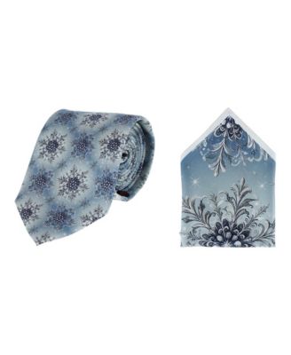 Men's Clarence The Classy Snowflake Silk Holiday Bundle