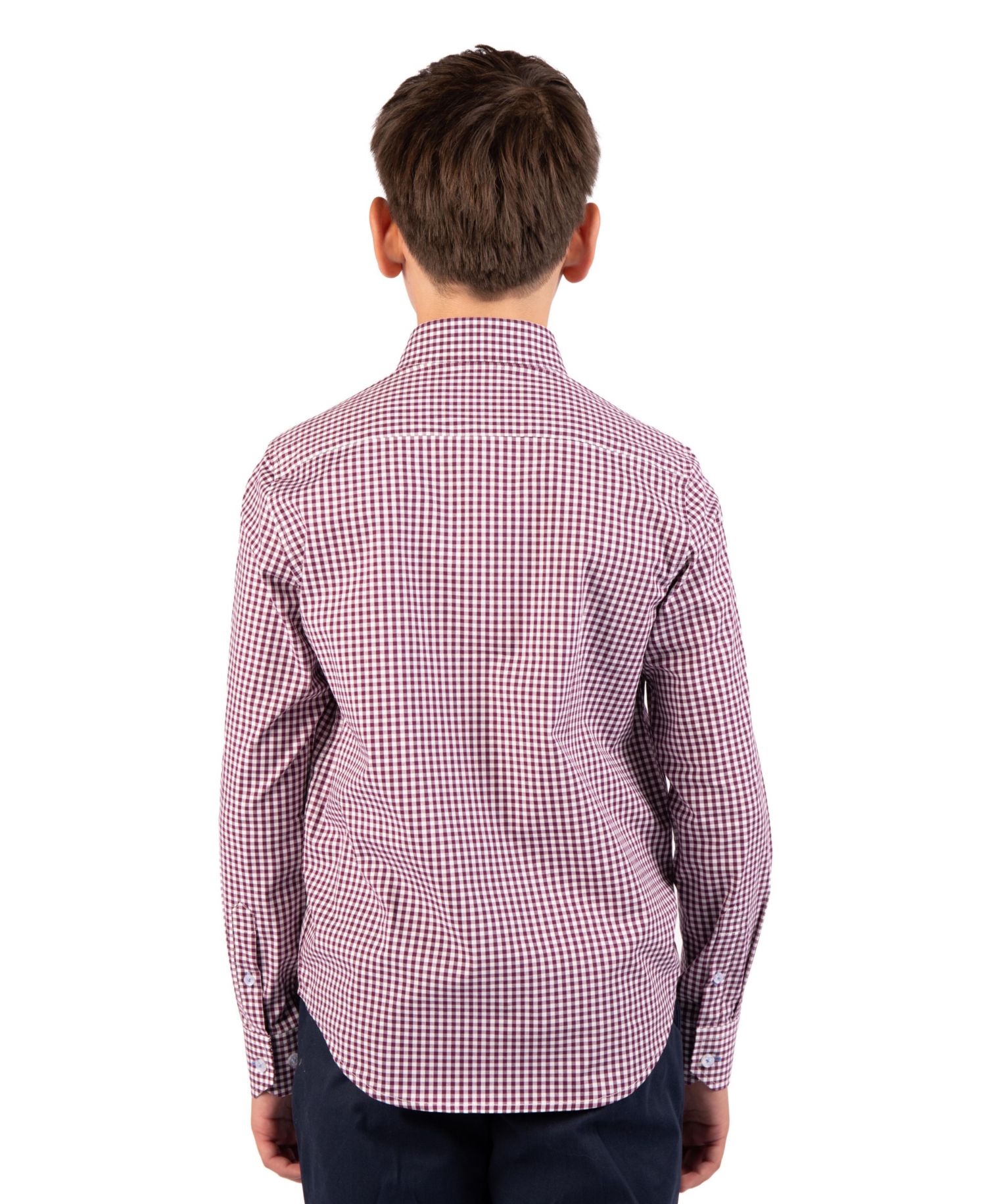 Big Boys Signature Gingham Long Sleeve Shirt