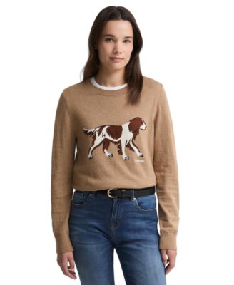 Women's Fareham Crewneck Long-Sleeve Cotton-Blend Sweater