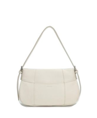 Women's Muse Pebble Leather Shoulder Bag Minimalist Slim East-West Convertible Crossbody Purse