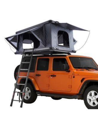 Aluminum Hard Shell Rooftop Tent for 2-3 Person with LED Light, 2 Windows and Mattress