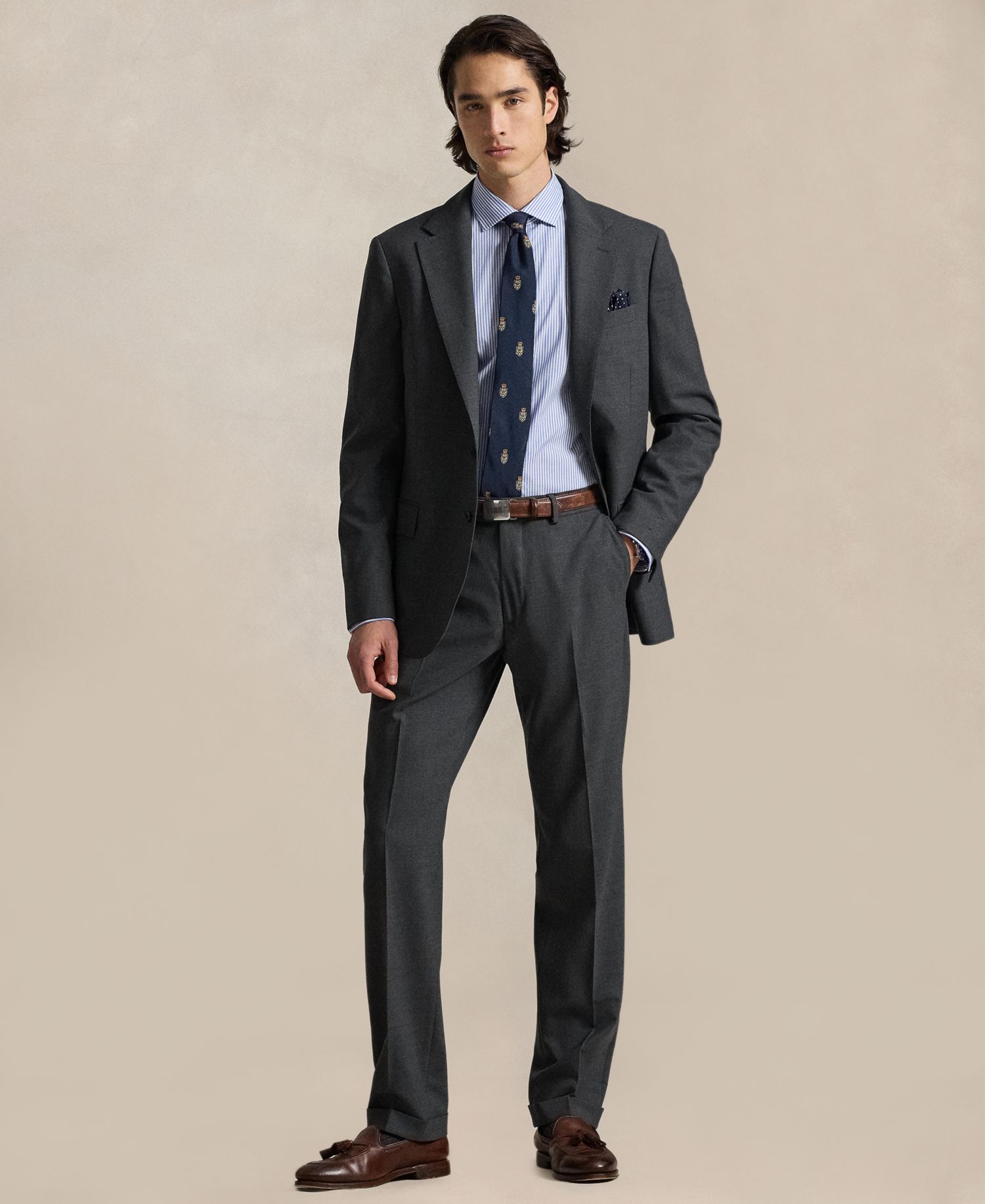 Men's Stretch Wool-Blend Suit Trouser