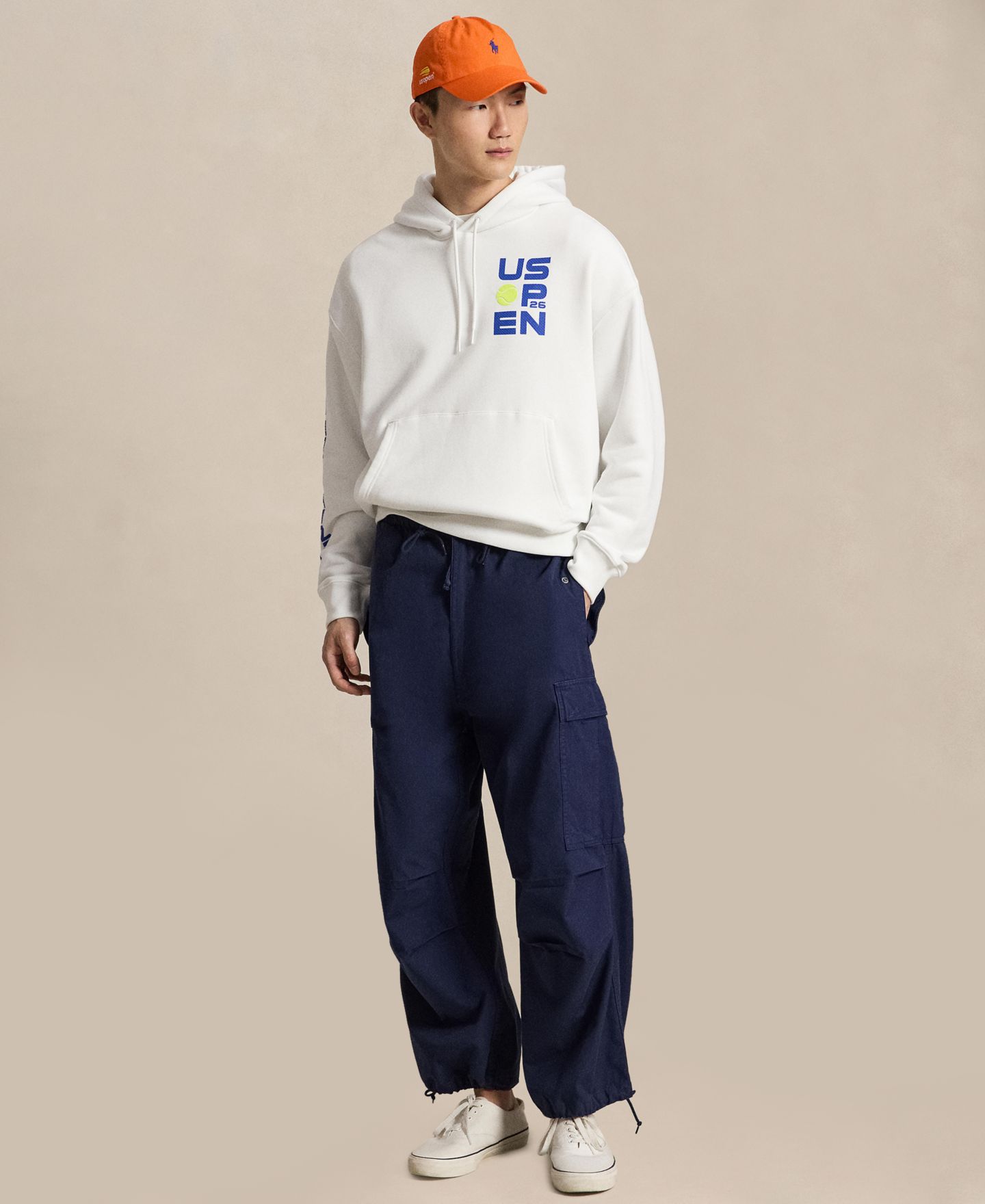 Мужское худи Polo Ralph Lauren US Open Graphic, цвет: Белый — фото 2