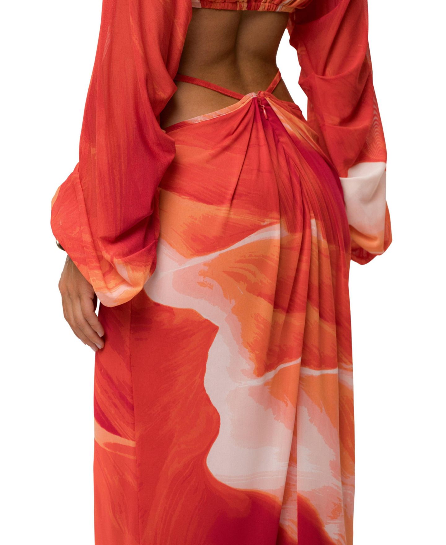 Женская юбка JLUXLABEL Hera Draped Maxi, цвет: Чёрный — фото 8