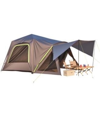 SUV Camping Tent for 5-8 Person, 10x10 ft Waterproof PU2000mm Tent with Shade Awning