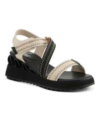 Women's Coolbeans Hook and Loop Sandals - Zigzag Stitching, Adjustable D-Ring Closure, Cushioned Footbed