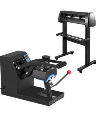 Vinyl Cutter Plotter and Cap Heat Press Combo with Stand