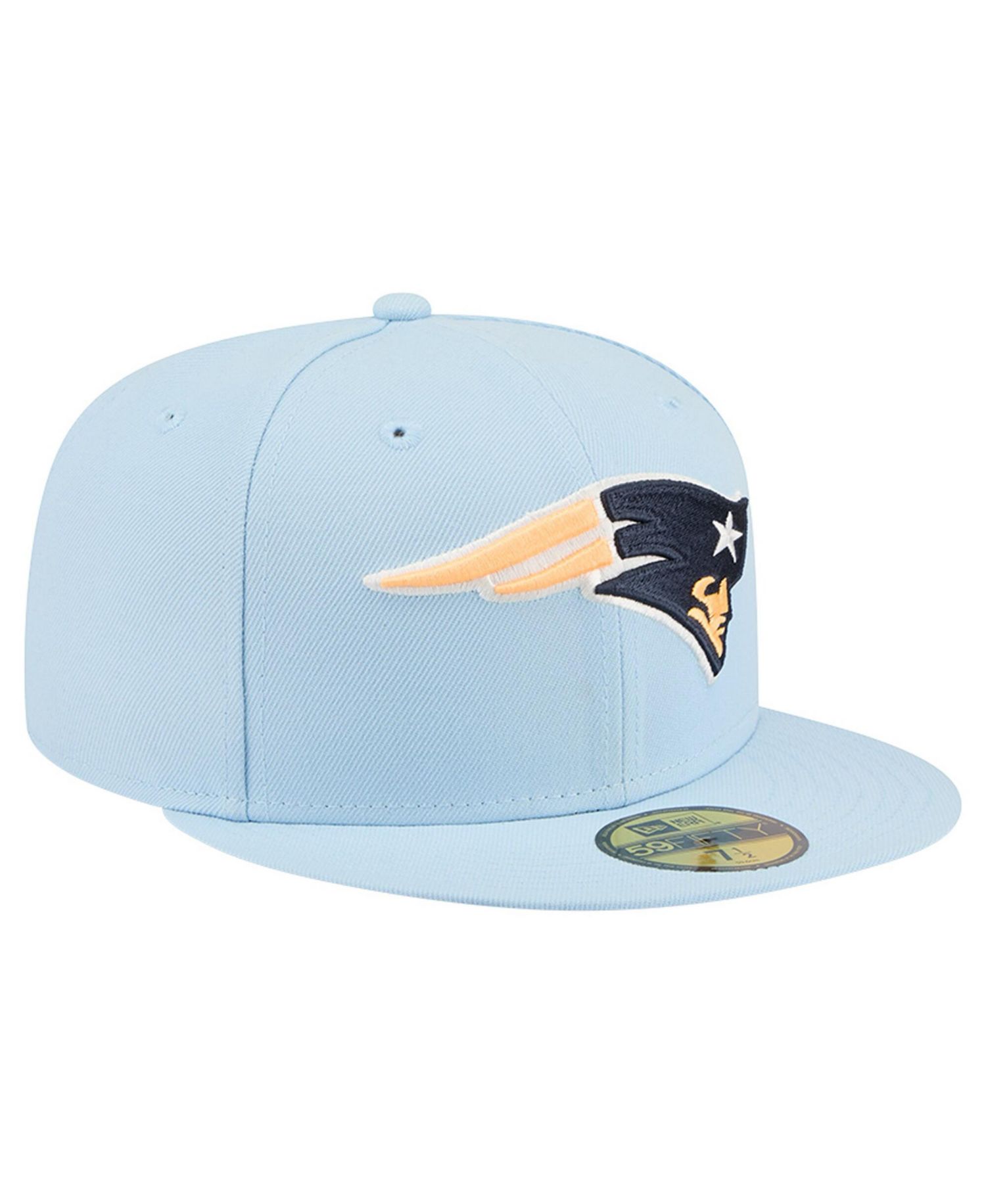Men's Coastal Blue New England Patriots 59FIFTY Fitted Hat