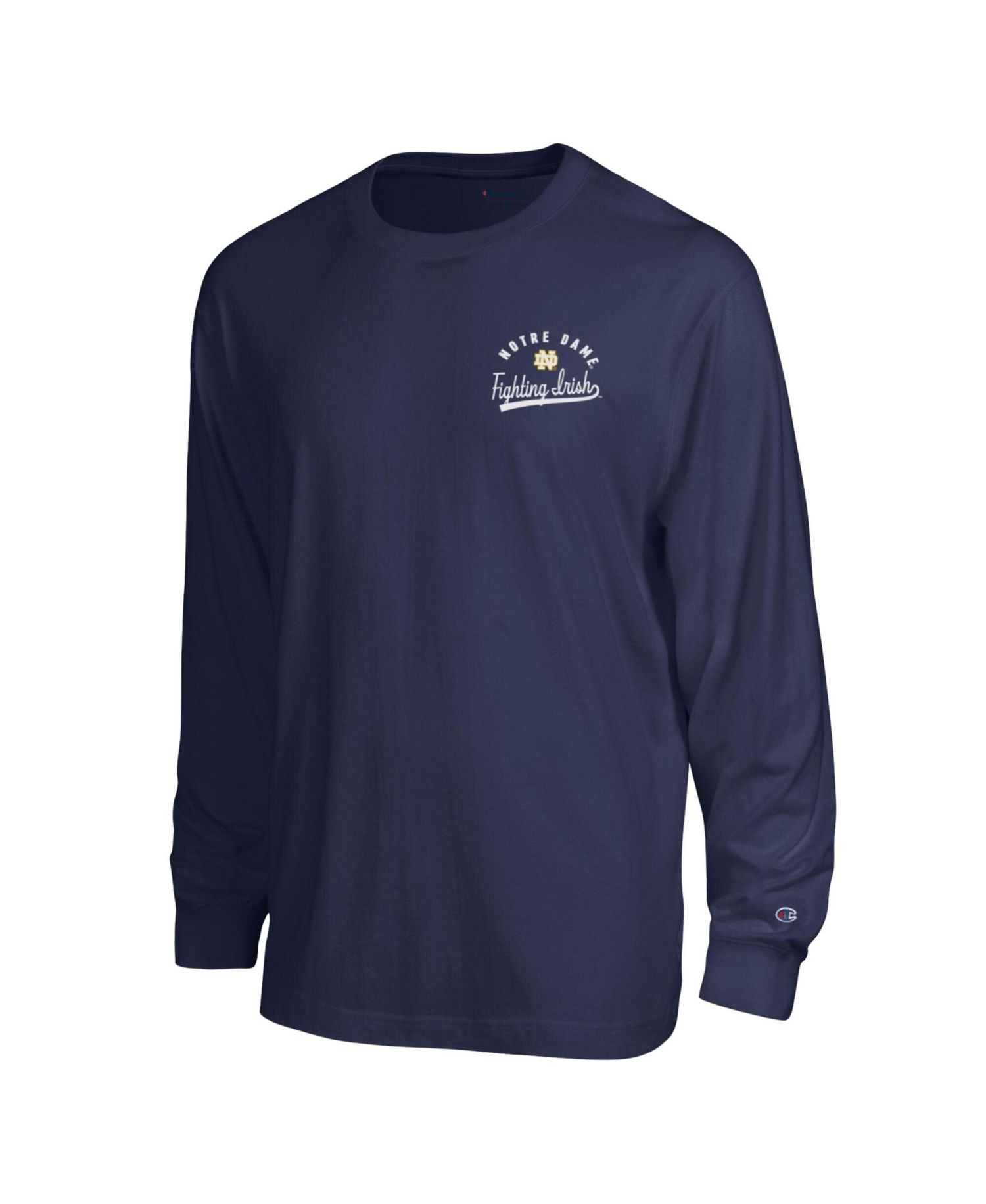 Men's Navy Notre Dame Fighting Irish Laminated All-Star Long Sleeve T-Shirt