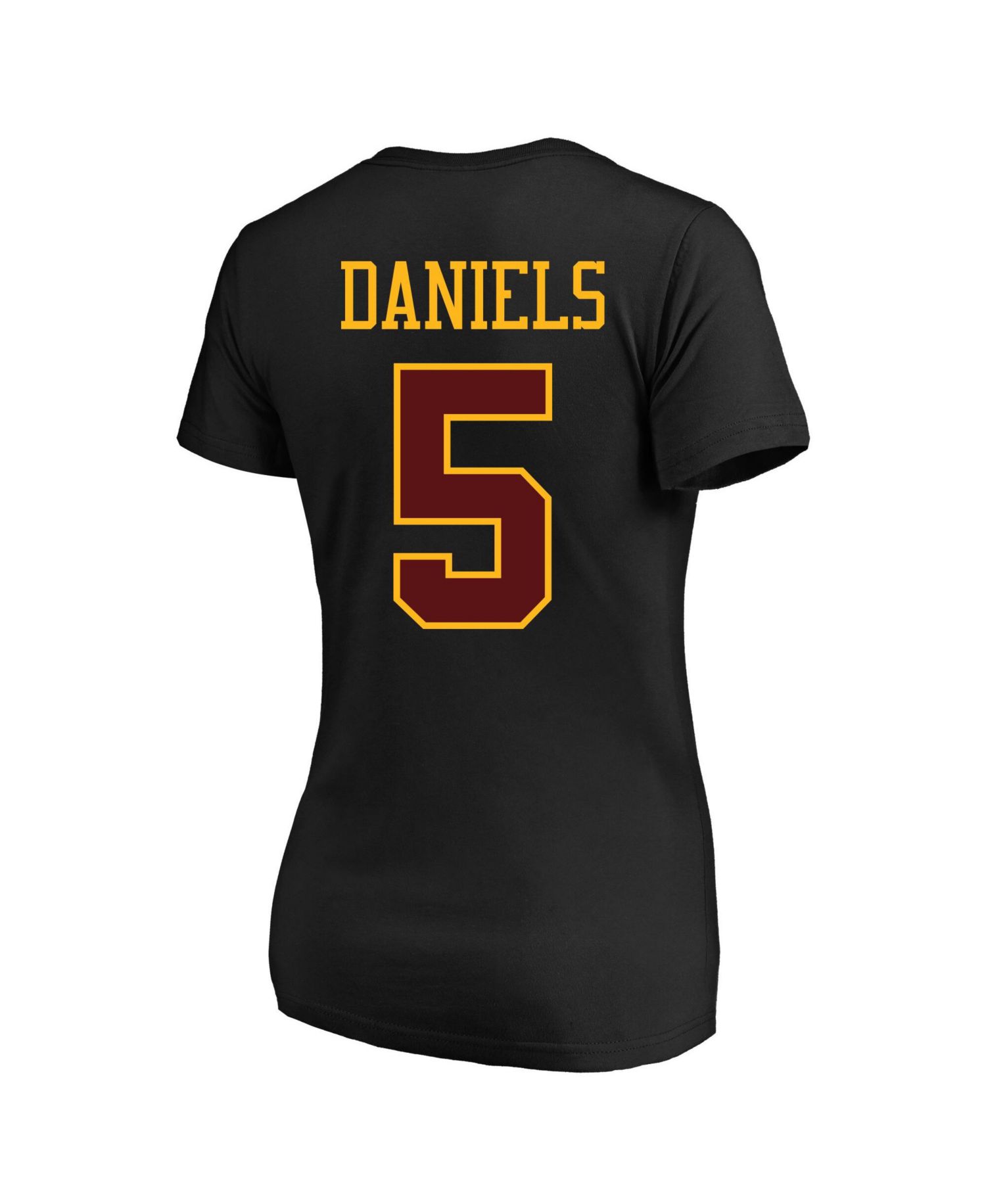 Plus Size Jayden Daniels Washington Commanders V-Neck Short-Sleeve Cotton T-Shirt