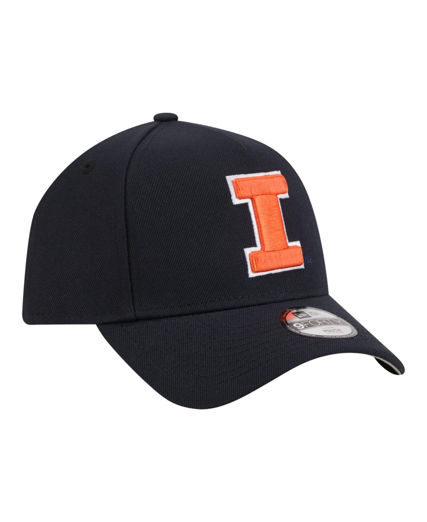 Big Boys and Girls Navy Illinois Fighting Illini 9FORTY A-Frame Adjustable Hat