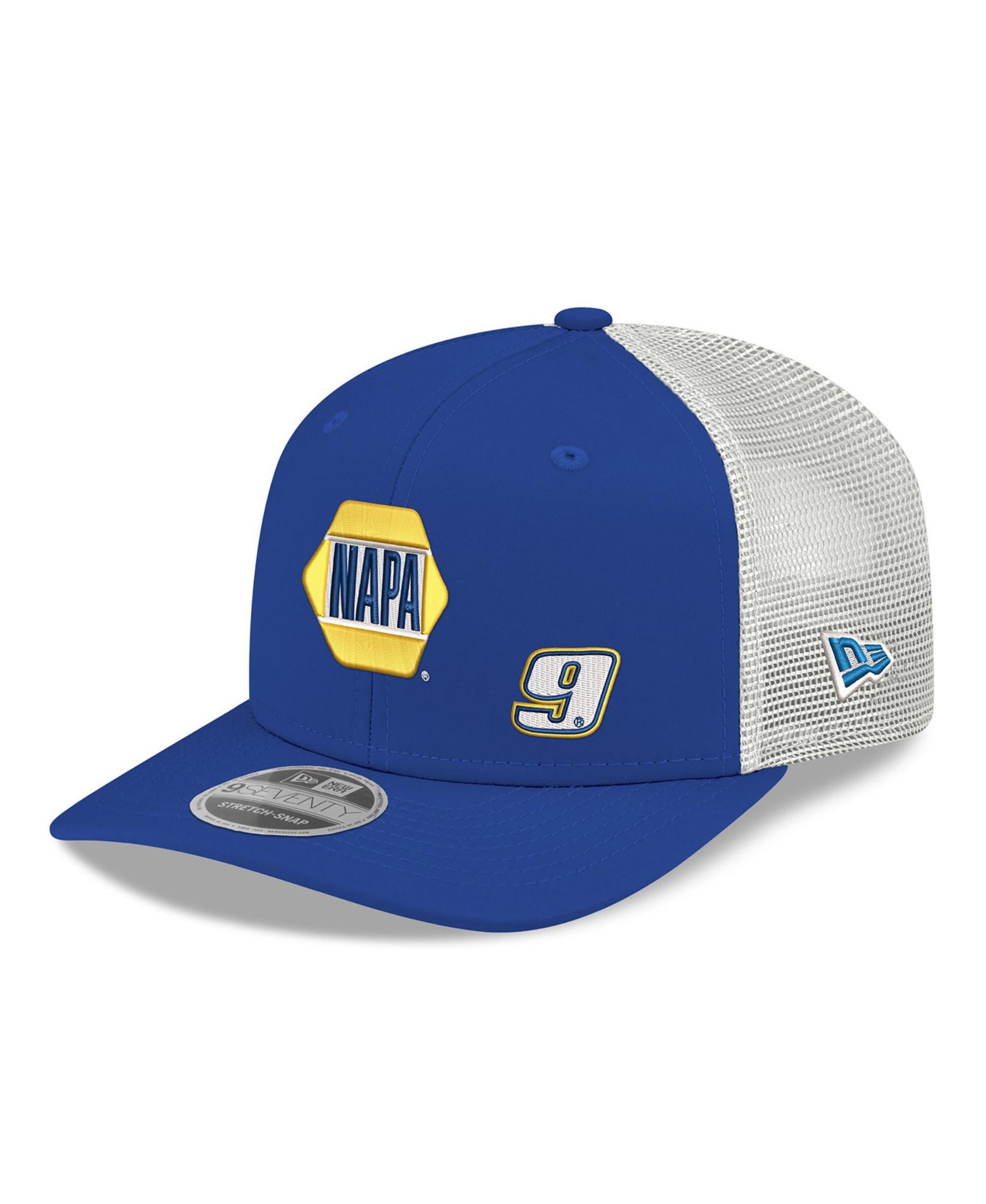 Men's Blue/White Chase Elliott 2026 NAPA 9SEVENTY Adjustable Trucker Hat