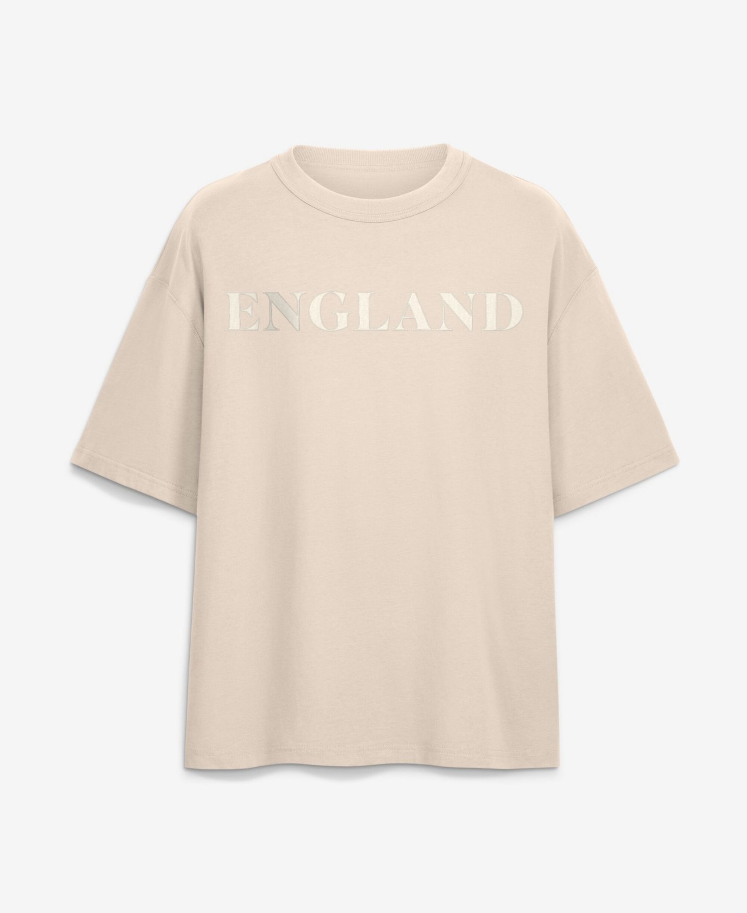 Men's Cream England National Team Oversized Unwind Tonal Heavyweight T-Shirt