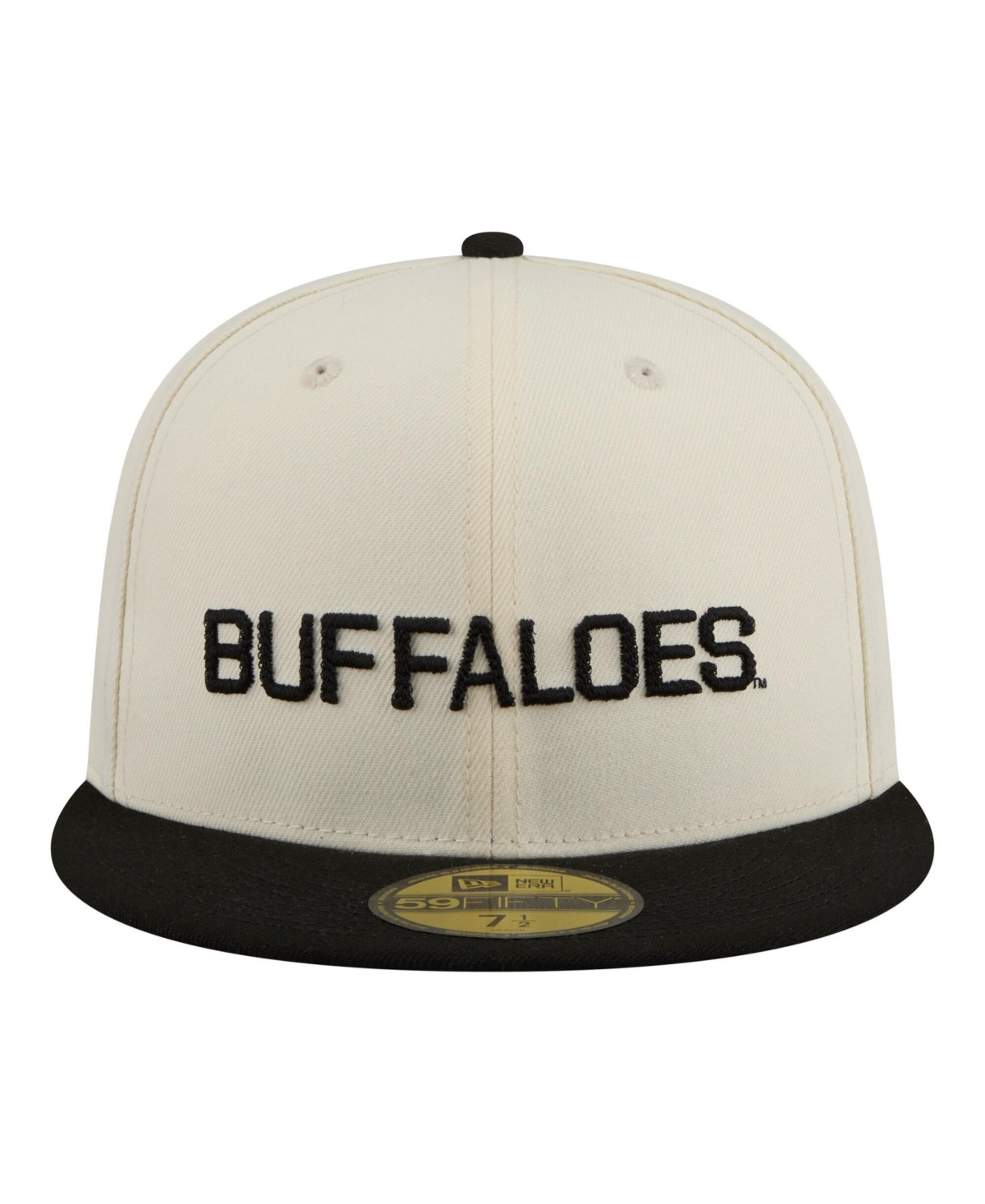New Era Men's Cream/Black Colorado Buffaloes Two-Tone Script 59FIFTY Fitted Hat