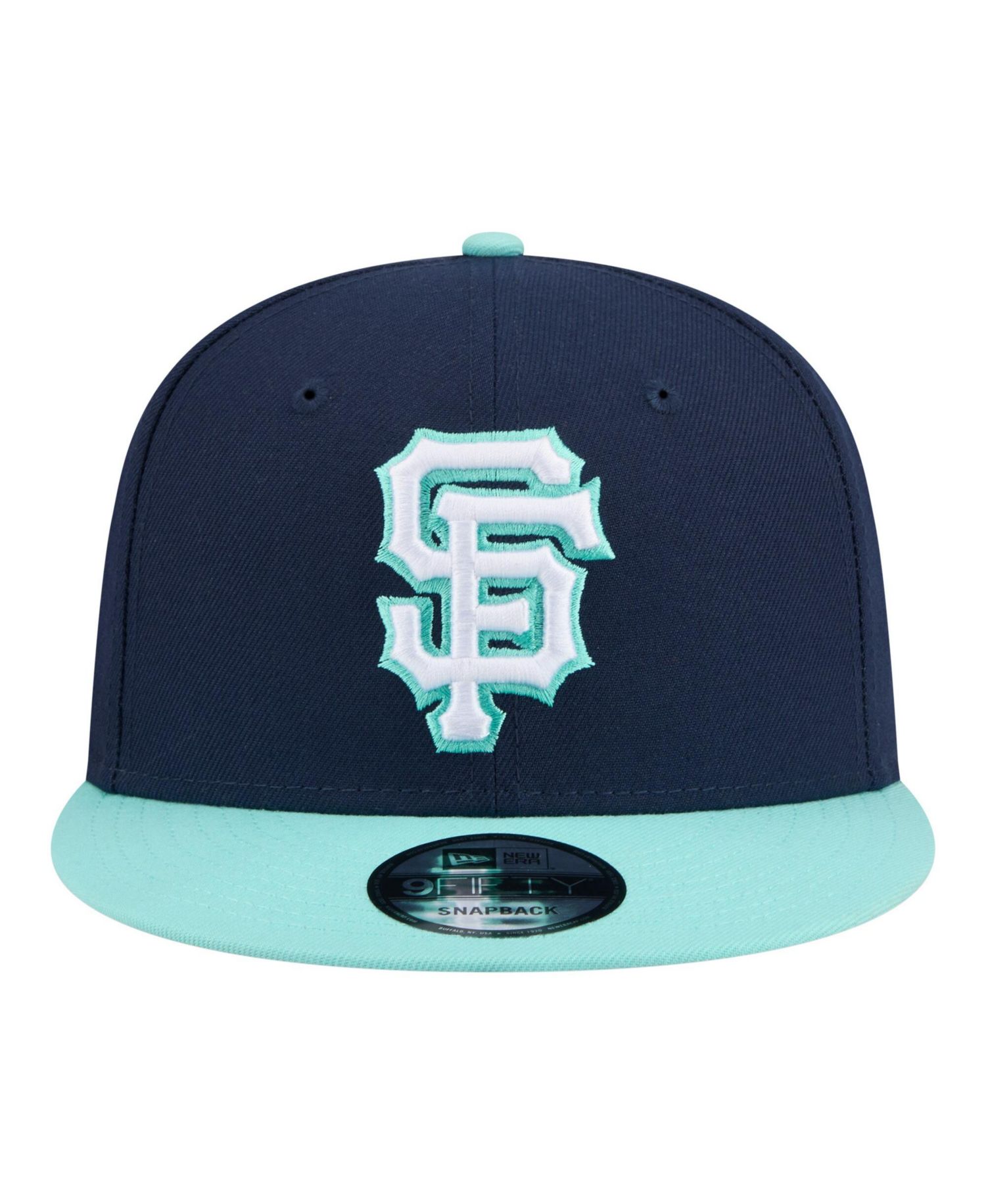 Men's Navy/Turquoise San Francisco Giants 2-Tone Color Pack 9FIFTY Snapback Hat