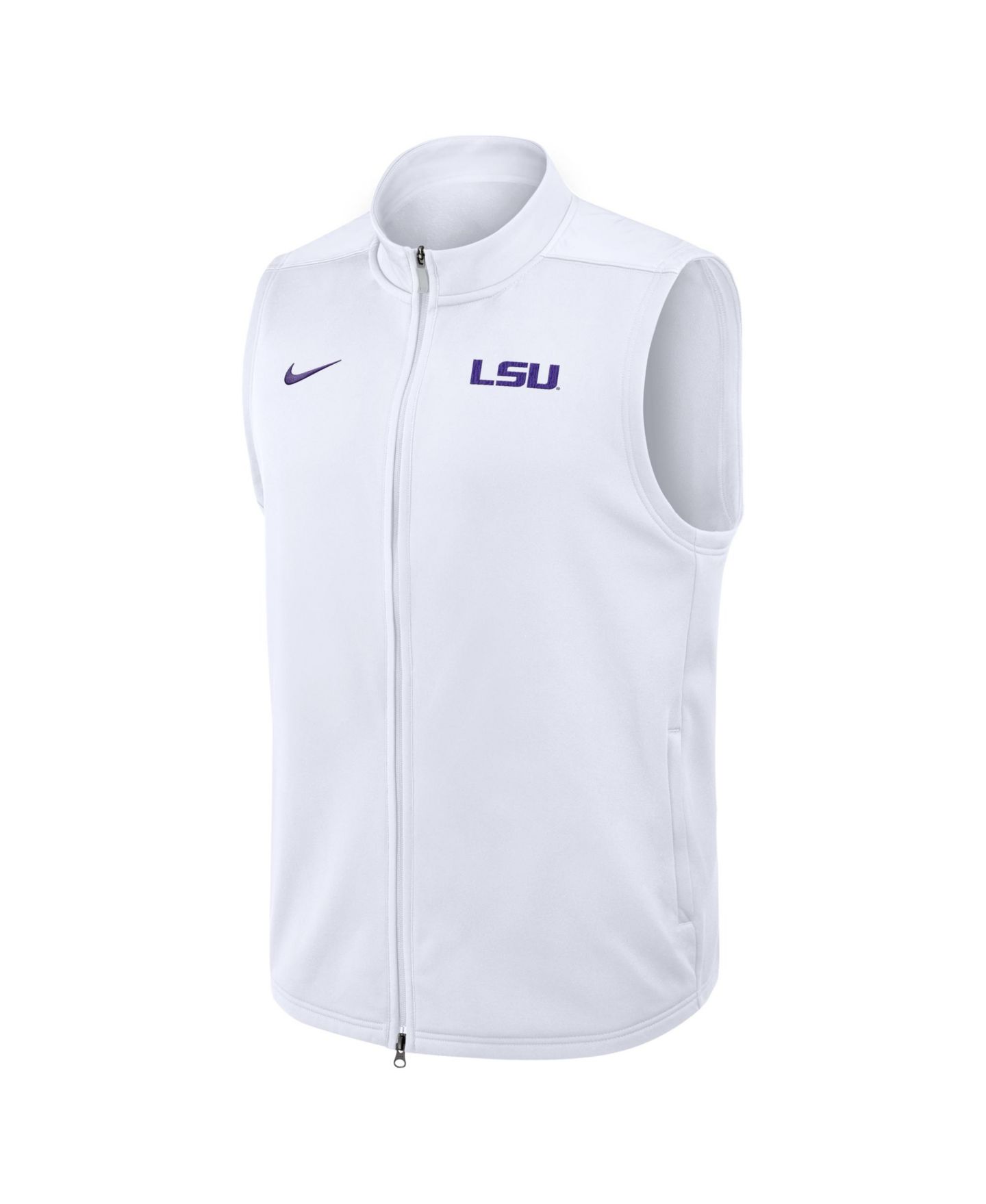 Мужской жилет Nike White LSU Tigers Primetime Victory Therma-FIT Full-Zip Vest — фото 3