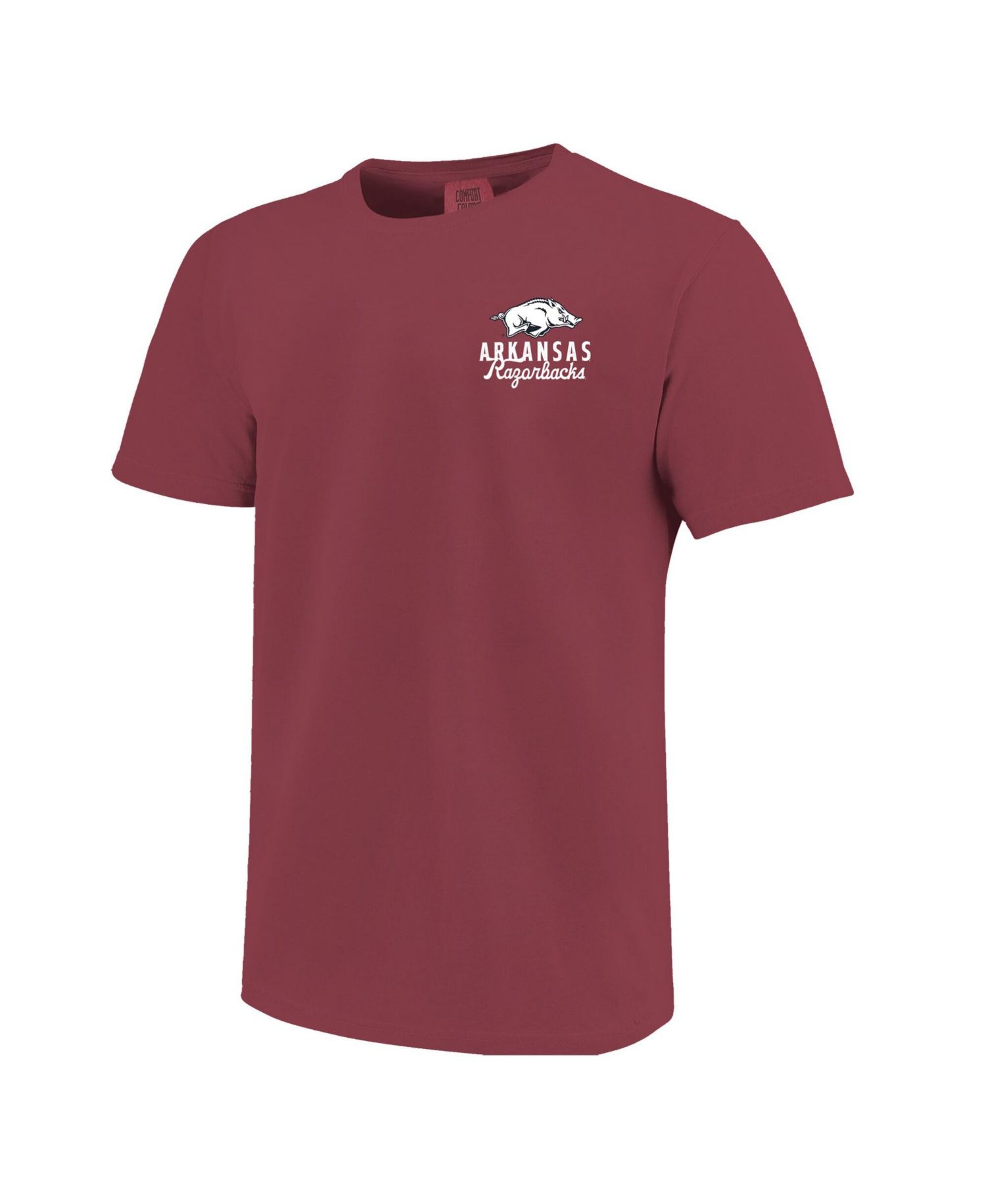 Big Boys and Girls Cardinal Arkansas Razorbacks Comfort Colors Mascot Overlay T-Shirt