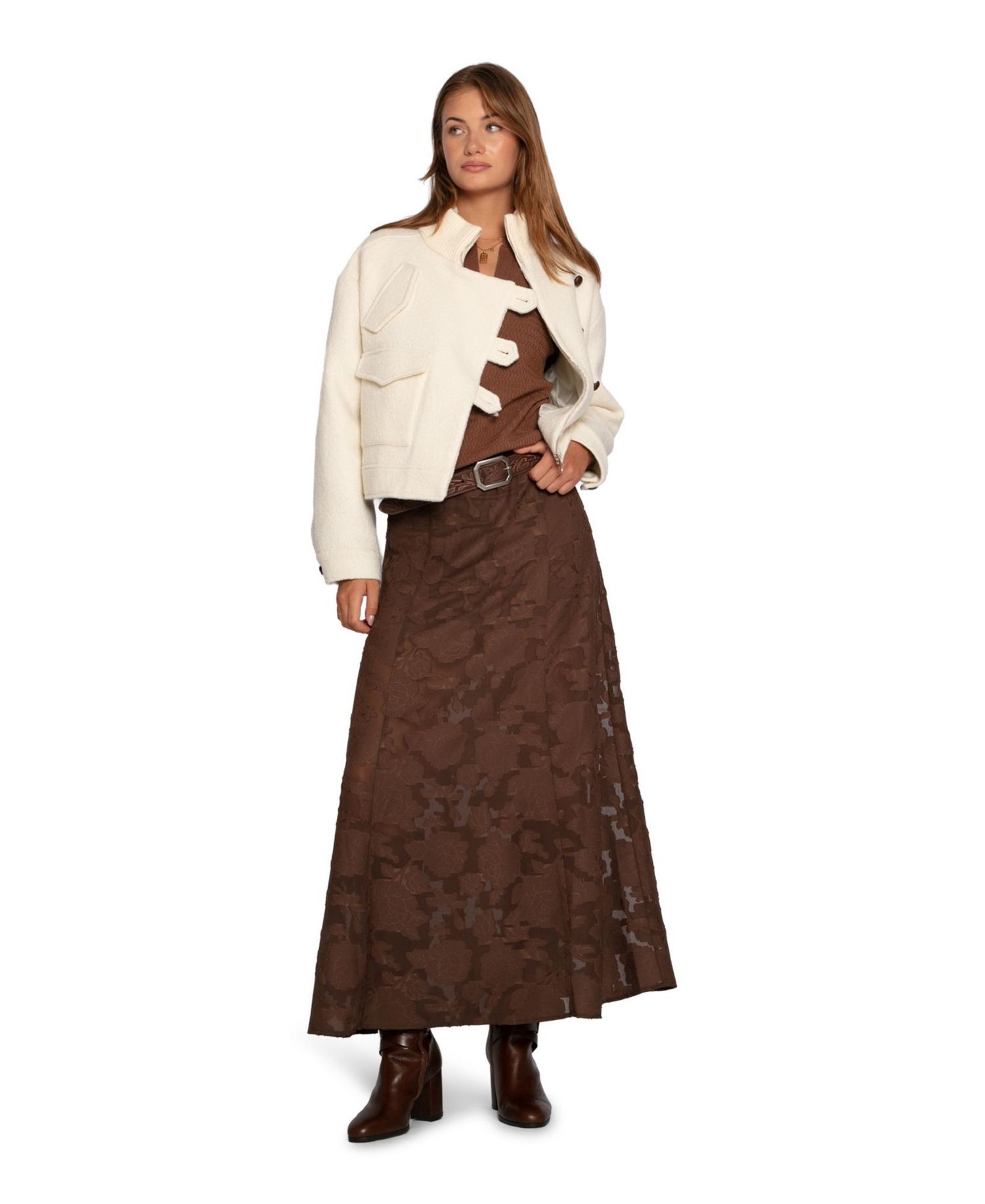 Women's Play It Cool Coupe Floral A-Line Maxi Skirt