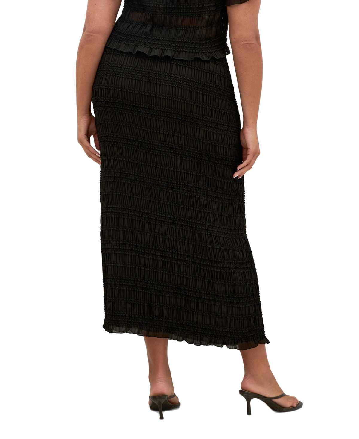City Chic Women's Emelia Shirred Skirt