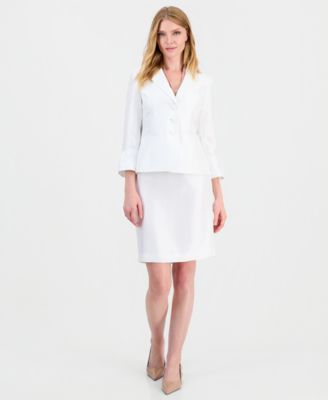 Women's Classic Fit Bell-Sleeve Pencil Jacket and Skirt, 2-Piece Set