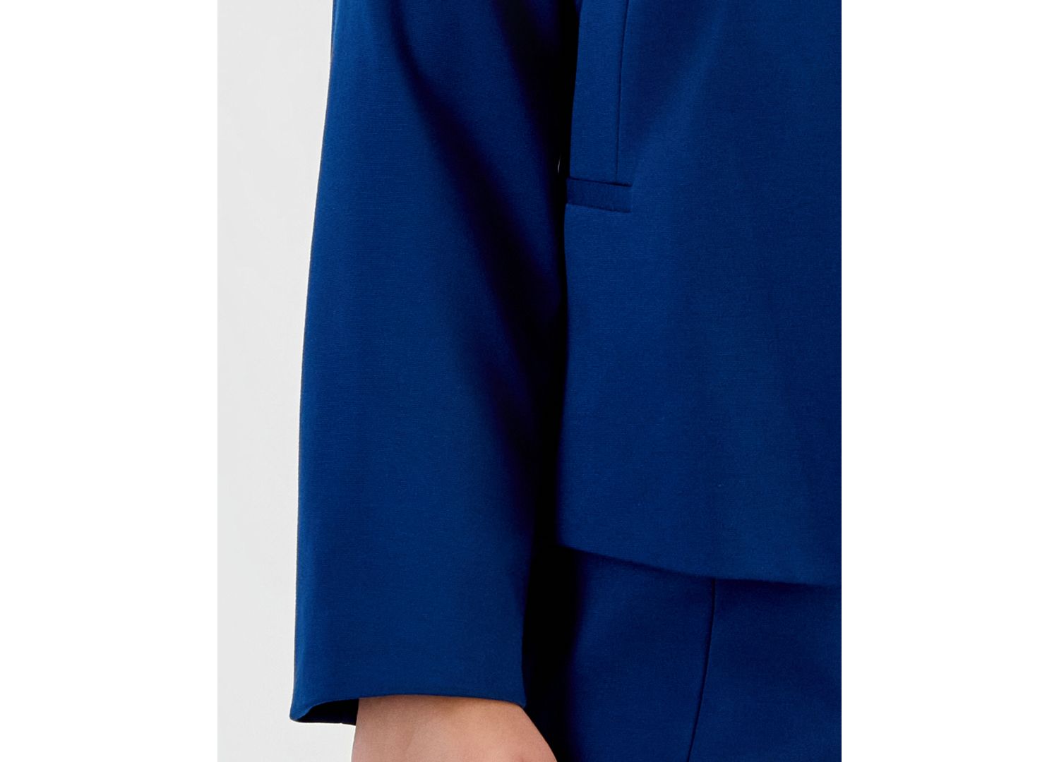 Plus Size Stretch Ponte Empire-Waist Jacket and Dress, 2-Piece Suit