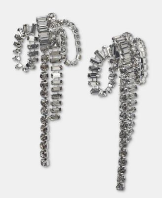 Crystal Statement Bow Chandelier Earrings