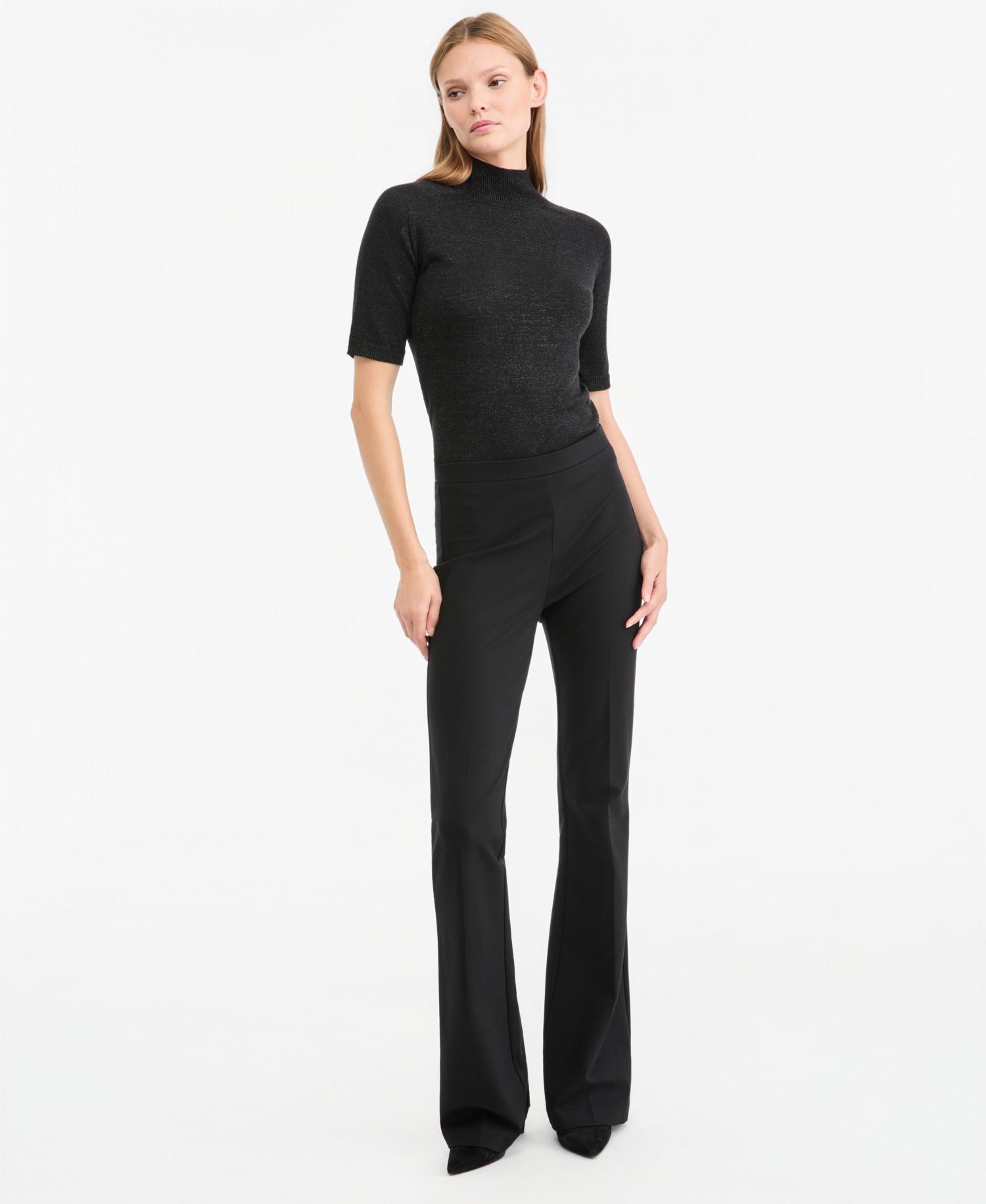 Women's Meghan High-Waisted Flared Pull-On Pants